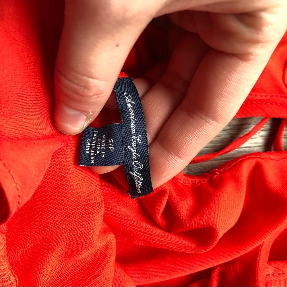 Orange/Red Ruffle Dress - Picture 3 of 3